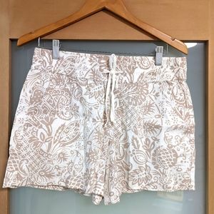 Linen Paisley Stretchy Shorts
